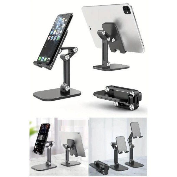 4 Hareket Noktalı Katlanabilir Masa Üstü Tablet Telefon Tutucu Ayarlanabilir Stand