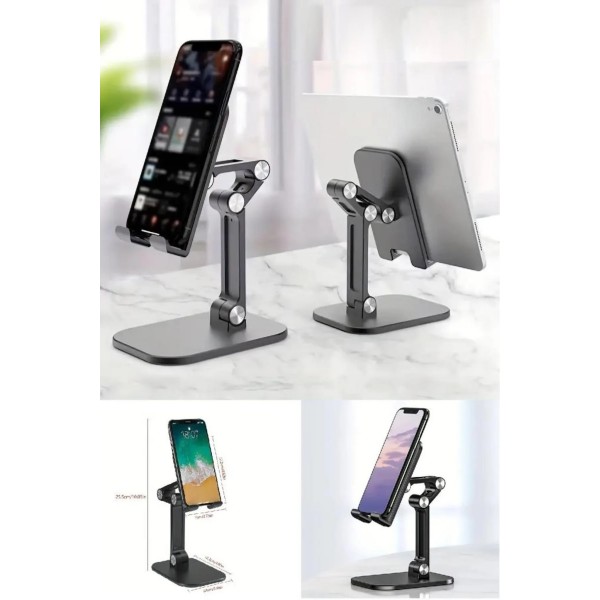 4 Hareket Noktalı Katlanabilir Masa Üstü Tablet Telefon Tutucu Ayarlanabilir Stand