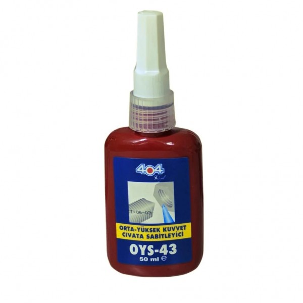 404 Civata Sabitleyici Orta Yüksek Mukavemet OYS43 (50 ml) 404 Civata Sabitleyici Orta Yüksek Mukavemet OYS43 (50 ml)
