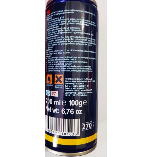 404 MDF Yapıştırıcı - Hızlı Yapıştırıcı 400 ML