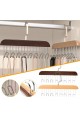 8 Kancalı Askı Çok Fonksiyonlu Ahşap Kemer Kravat Eşarp Dolap Askısı