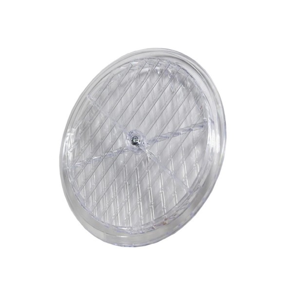 Yuvarlak Şeffaf Doğalgaz Havalandırma Cam Menfez Kapağı Çap 18 Cm